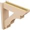 Ekena Millwork 6-in W x 22-in D x 22-in H Balboa Slat Rough Cedar Woodgrain TimberThane Outlooker, Primed Tan OUTUR060X22X22BOA24RCPR - alternate 4